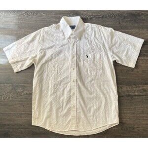Polo Ralph Lauren White Button Down Shirt Casual Dressy Shirt Men’s Size Large